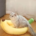 thumbnail image 1 of LSLJS Banana Cats Litter Dog Kennel Winter Warm Dog Kennel Cats Litter Removable and Washable Warm Padded Cats Litter Mat Banana Bed Cats Bed Dog Bed, Cats Bed, 1 of 9