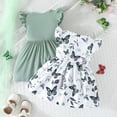 thumbnail image 3 of HWJAD 2 Pack Summer Dress and Headband for Baby Girls 6M-3Y Ruffles Sleeveless A-Line Dresses for Toddler Kids Casual Sundress Clothes, 3 of 9