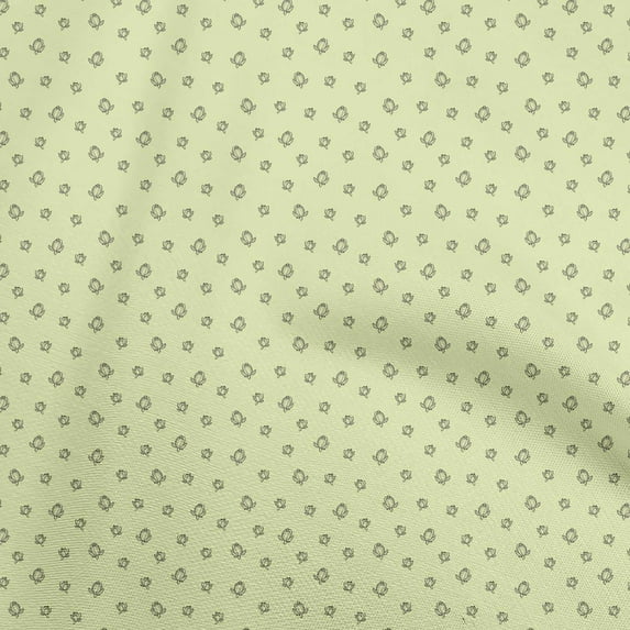oneOone Cotton Cambric Mint Green Fabric Floral Animal Skin Texture Dress Material Fabric Print Fabric By The Yard 42 Inch Wide