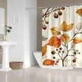 thumbnail image 2 of Autumn Leaf Shower Curtain, Vintage Botanical Art for Woodland Bathroom Decor, Fall Decor, Bathroom Accessories, Seasonal Home Decoration, Thanksgiving Gift, 2 of 5