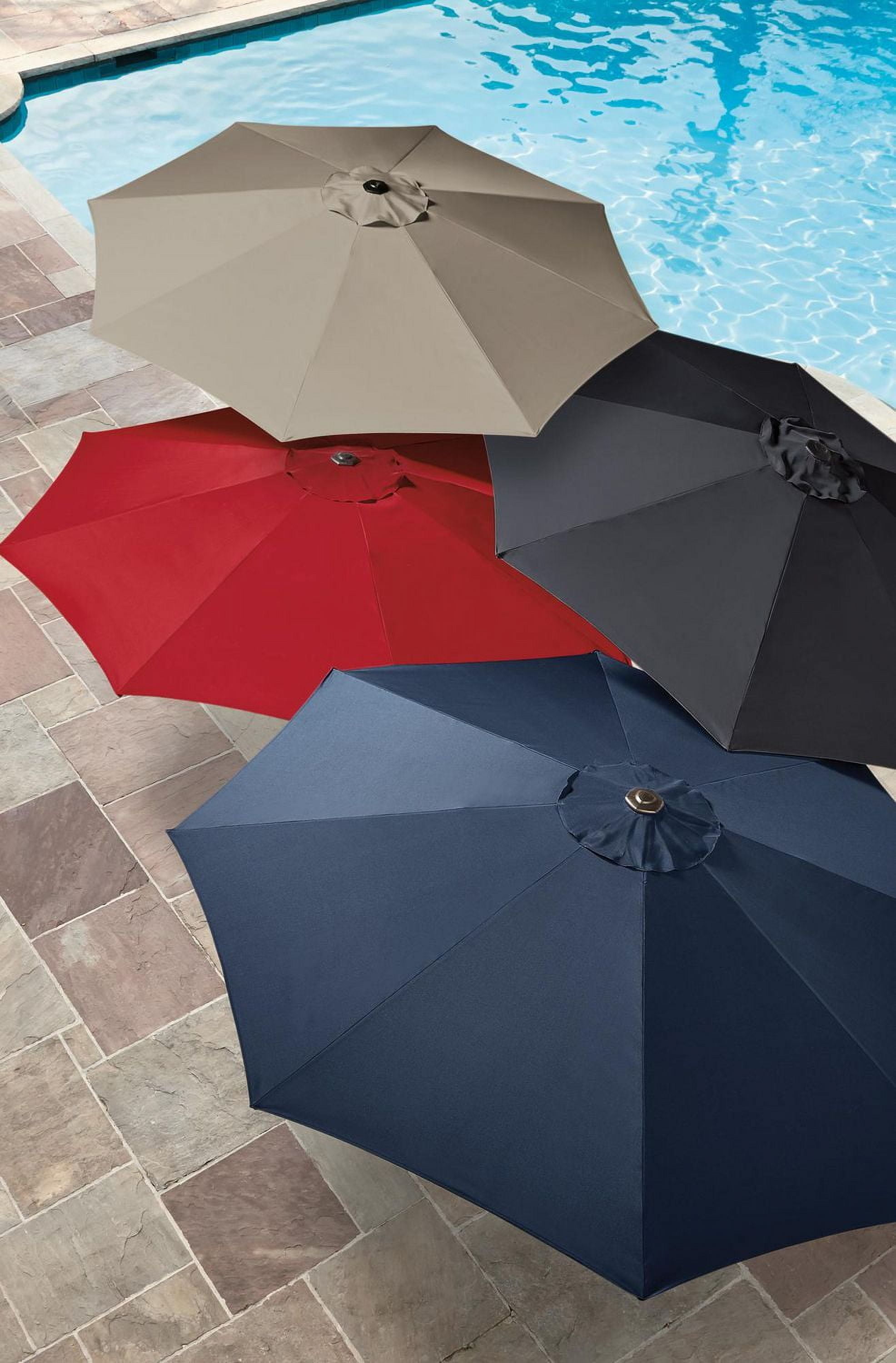 HOMETRENDS 9 ft. Round Market Patio Umbrella