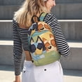 thumbnail image 5 of Kowoue Bluey Pattern Canvas Backpack – Student Double Shoulder Bag, Durable & Lightweight Canvas School & Outdoor Backpack-Small, 5 of 5