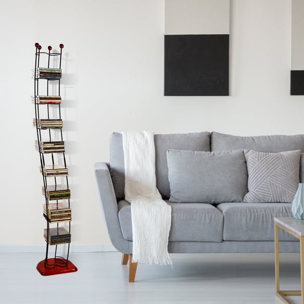 Atlantic Wave Multimedia Wire Tower, Wooden DVD/CD Rack with
