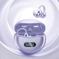 thumbnail image 2 of Methold Auriculares con clip para la oreja de larga duración de batería Cómodos de usar Sonido HD Batería extremadamente larga de duración Cables de audio/vídeo Púrpura, 2 of 3