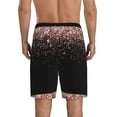 thumbnail image 3 of Bixox Men's Rose Gold Glitter1 printed lightweight casual shorts, soft sleep shorts with pockets., 3 of 7