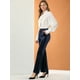 thumbnail image 4 of Pantalones de Terciopelo Allegra K Cintura Alta Causales Para Mujer Azul S, 4 of 6