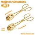 thumbnail image 2 of MODANU 2 Pack Serving Tongs Buffet for Kitchen Cooking, 10 " Stainless Steel Salad Tongs Serving Utensils for Wedding Party Catering Kitchen (Gold), 2 of 7