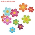 10 Piece NonSlip Bathtub Stickers Flower Safety Treads Applique