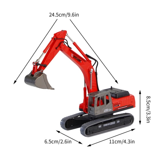 Kids Toy Vehicles Excavator Model Toy Engineering Car Toy Car Simulation Ornament 2024 Children's Day Gift for Boys Girls