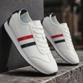 thumbnail image 3 of Men's Lace-Up Striped Low Top Retro Casual Sneakers, 3 of 7