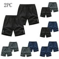 thumbnail image 2 of Umfun Men Pack Of 2 Quick Dry Athletic Shorts Elastic Waist Lightweight Breathable Casual Outdoor Gym Running Training All Season Sport Short Pants, 2 of 9