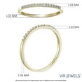thumbnail image 3 of Vir Jewels 1/8 CTTW Petite Diamond Wedding Band in 10K Yellow Gold Prong Set Round Size 6 Female Adult, 3 of 5