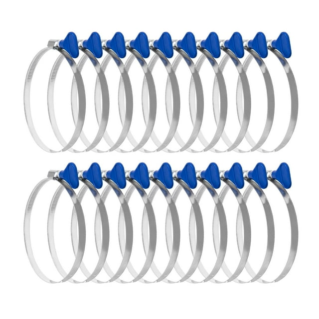 Abrazadera de manguera POWERTEC 70260-P2 de acero inoxidable de 4 pulgadas, paquete de 20