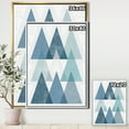 thumbnail image 3 of Designart ' minimal Triangles IV Blue ' MidCentury Modern Framed Canvas, 3 of 3