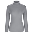 thumbnail image 4 of Hfyihgf Women's Turtleneck Fall Winter Long Sleeve Sweater Jumper Warm Soft Ribbed Knitted Casual Solid Color Basic Slim Fit Pullover Tops(Gray,XL), 4 of 8