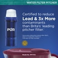 PUR PLUS 11Cup Water Pitcher Filtration System, W 11.4" x H 10.4" x L