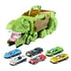 thumbnail image 1 of Pista deslizante para vehículo de deglución de dinosaurios, recuerdo de fiesta, transporte de golondrinas de dinosaurios Verde con 6 coches., 1 of 9