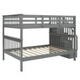 thumbnail image 3 of Harper & Bright Designs Full-Over-Full Stairway Full Bunk Bed with Storage and Guard Rail for Teens, Adults, 3 of 15