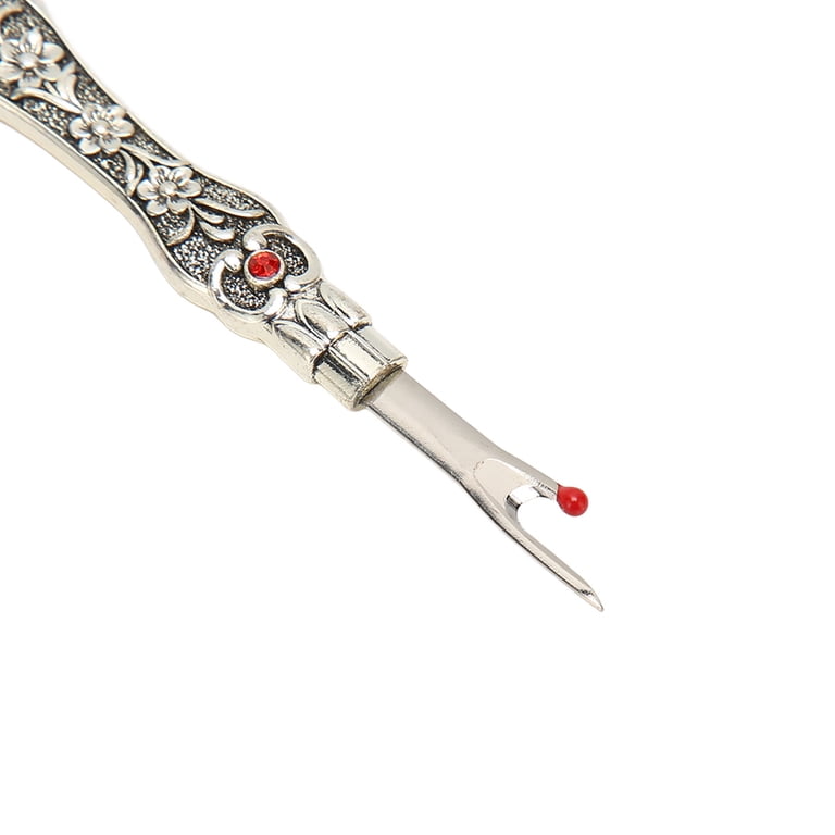 Vintage Style Silver Seam Ripper - Zinc Alloy & Steel Rust-Proof Sewing Tool For Household Crafting