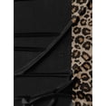 thumbnail image 6 of Black and yellow leopard print splicing cheetah silhouette men's short-sleeved T-shirt, personalized animal element printed trendy top, summer high street fried street models, 6 of 8