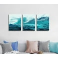 thumbnail image 3 of Canvas Wall Art, Abstract Watercolor, Home Decor, Modern Art, Living Room, Bedroom Decor, Office Murals, Bathroom Decor Wall Art, Kitchen Poster Art, Navy Sky Blue Picture Art 12x16 Inches/Set of 3, 3 of 6