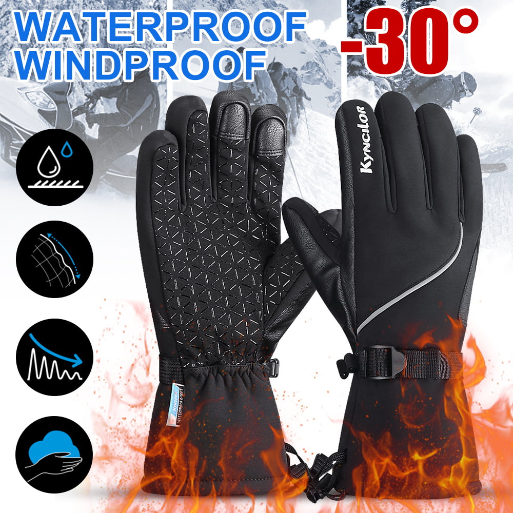 Details about  / Winter Warm Windproof Waterproof Fleece Lined Thermal Touch Screen Gloves Mens