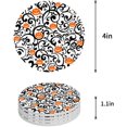 thumbnail image 1 of RYLABLUE Halloween Pumpkin Set of 8 Round Coaster for Drinks, Absorbent Ceramic Stone Coasters Cup Mat with Cork Base for Home Kitchen Room Coffee Table Bar Decor, 1 of 5