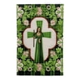 thumbnail image 2 of PHYHOO St Patricks Day Garden Flags for Outside Double Sided, Lucky AND Religious Cross Small Yard Decoration, Seasonal Spring Celebration Decor White, 2 of 6