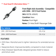 thumbnail image 2 of Front Right Axle Assembly - Compatible with 2006 - 2012 Ford Fusion 2007 2008 2009 2010 2011, 2 of 2