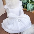 thumbnail image 4 of Pet Dog Dresses Dogs Puppy Birthday Wedding Clothes Spring Summer Princess Pet Dresses Girl Female Doggie Tutu Skirt Apparel for Chihuahua Yorkies Cat Outfit, 4 of 9