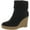Black/Black, variant on Womens Steph Suede Pull On Booties