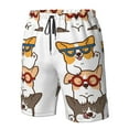 thumbnail image 4 of Pofeuu Corgi Dog2 Prin Men's Swim Trunks Quick Dry Bathing Suit Swimming Board Shorts Mesh Lining Beach Swimwear-3X-Large, 4 of 6