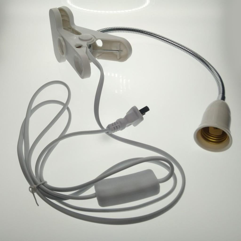 300mm E27 Flexible Light Bulb Lamp Socket Extender Adapter Holder with Clamp 