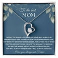 thumbnail image 2 of To the Best Mom Forever Love Necklace, Mothers day gift for mom from daughter, 2 of 8