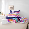 thumbnail image 5 of YST 7pcs Cartoon Unicorn Comforter Set Bed in a Bag, Twin Size, 3D Rainbow Fantasy, 5 of 5