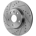 thumbnail image 3 of New Cross-drilled Brake Disc Compatible With Buick Chevrolet GMC LaCrosse Sport Touring 6 Cyl 3.6L Impala LT 6 Cyl 3.6L Malibu LTZ 4 Cyl 2.0L 2010-2023 By 41260 55174 493112 850160, 3 of 7