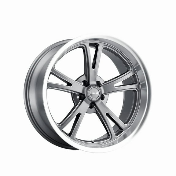 Ridler 606 20X8.5 5X114.3 0Et 83.82Cb Grey W/Machined Lip