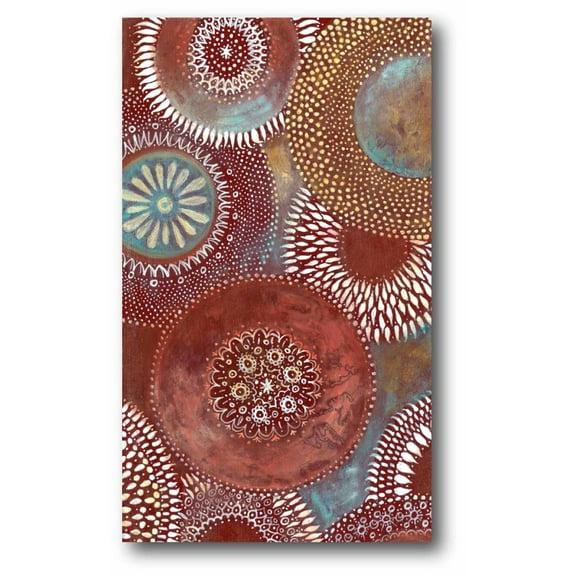 Crimson & Gold Speckled Gallery-Wrapped Canvas Wall Art, 12x24