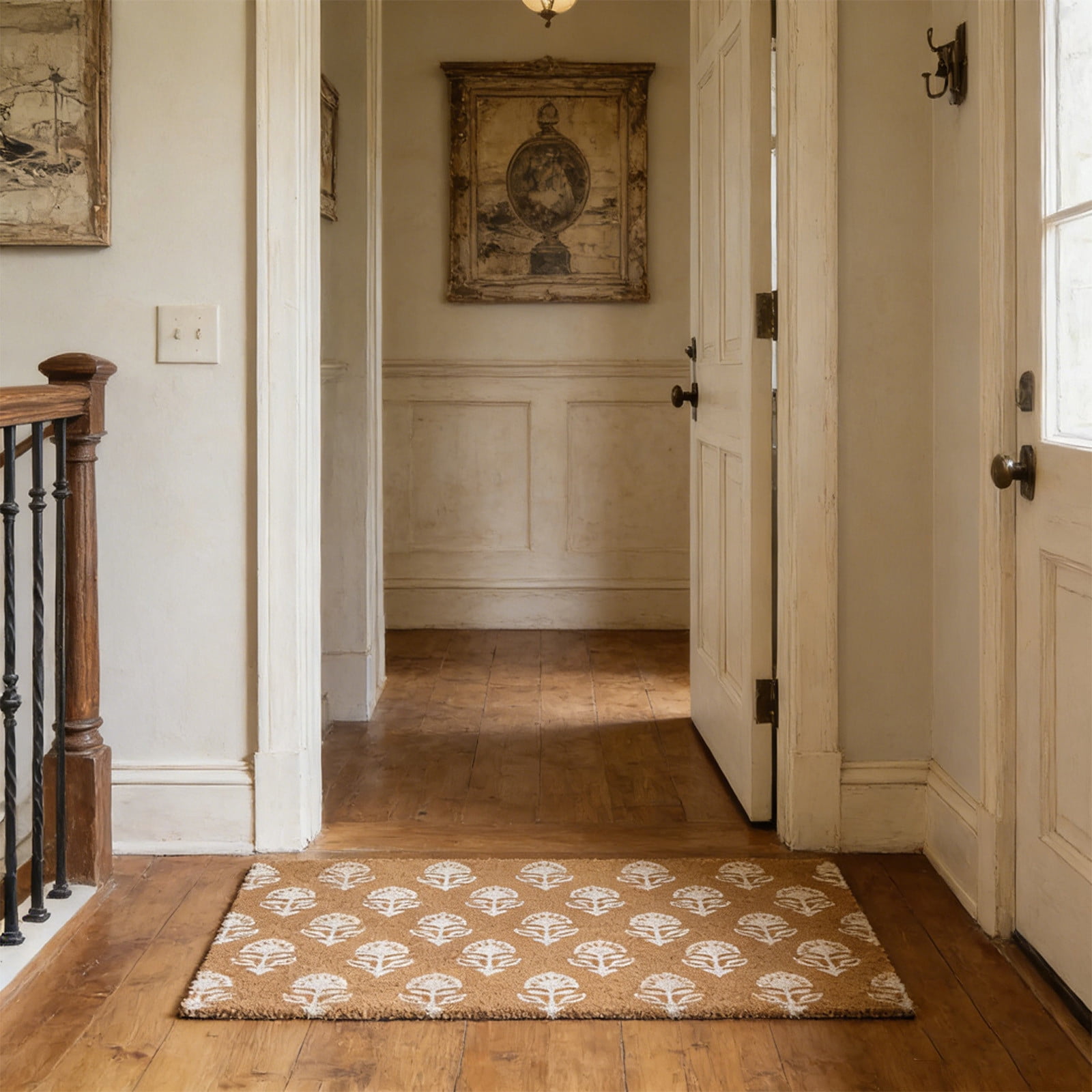 Upgraded Door Mat, Floral Doormat for Front Door Indoor Outdoor Entrance Porch, Welcome Mat Outside 16"x24" D