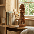 thumbnail image 6 of Wooden Hand Carved Stacked 3 Monkeys See, Hear, Speak No Evil Figurines Handmade Sculpture Home Decor Accent Handcrafted Wood Three Monkeys Statue, 6 of 8