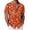 Orange, variant on Men's Shirts Tropical Print Beach Short Sleeve Tops Summer Casual Button Down Collar Classic Hawaiian Mens Shirt Orange L
