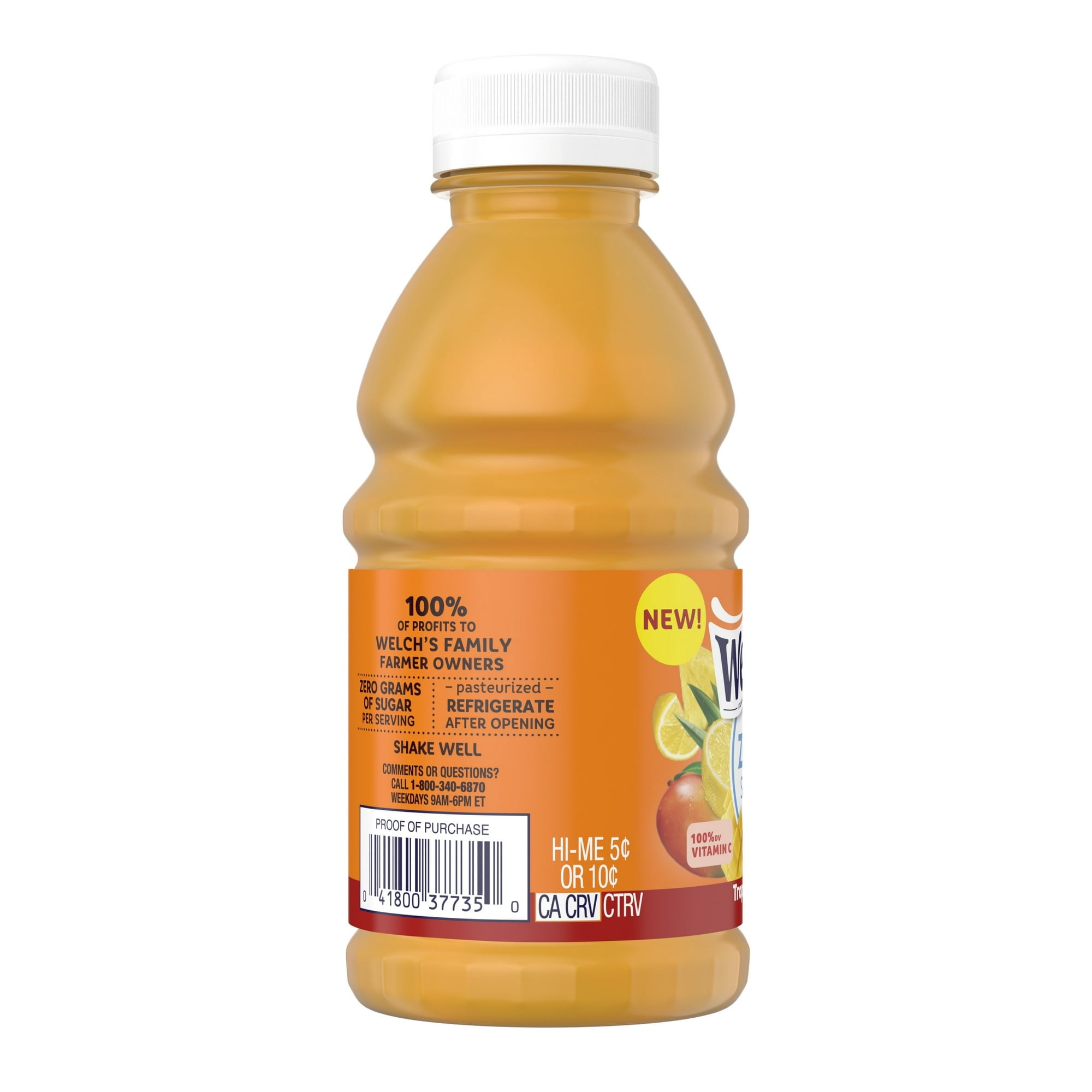( 2 Box ) WELCH'S 10 FL OZ ZERO SUGAR DRINK - TROPICAL PUNCH