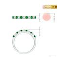 thumbnail image 4 of ANGARA Natural Shared Prong Emerald and Diamond Half Eternity Ring in 14K White Gold for Women (Size-2.1mm) | May Birthstone, Birthday, Anniversary, Jewelry Gift for Women | Natural Emerald Ring, 4 of 8