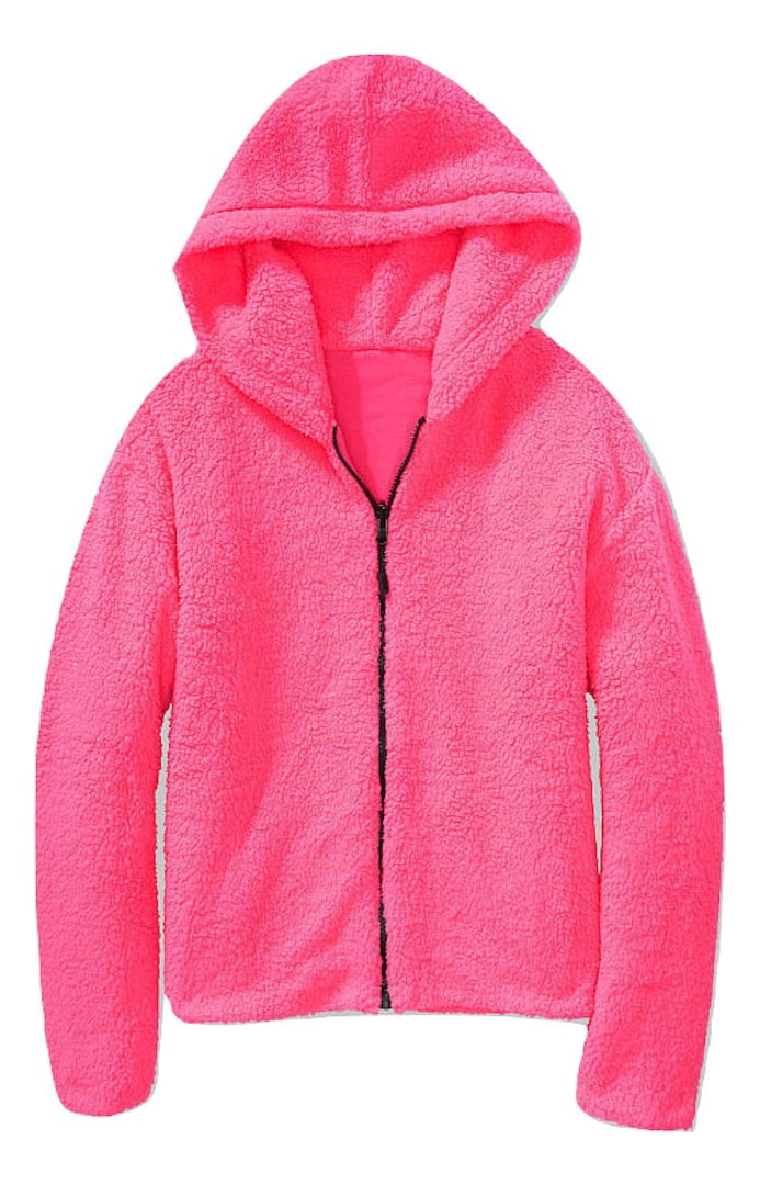 victoria secret pink sherpa sweatshirt