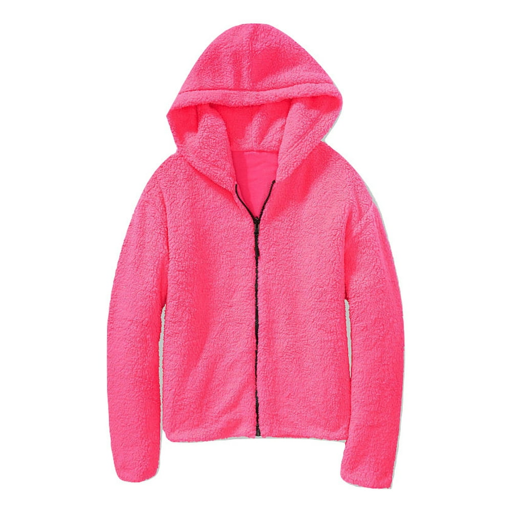 Sherpa pink hoodie Clearance