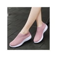 thumbnail image 6 of SIMANLAN Slip On Sneakers Women White Fashion Shoes Wide Width Mesh Knit Walking Non Slip Shoes  Pink 7.5, 6 of 8