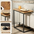 thumbnail image 4 of C Shaped End Table, Metal Square Side Table for Sofa, for Coffee, Laptop, Heavy-Duty Small Side Table for Couch, Sofa Table for Living Room, Bedroom, Bedside, 4 of 8