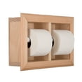 thumbnail image 4 of Boreas Recessed Solid Wood Double Toilet Paper Holder 13.25 X 8.5 - Unfinished, 4 of 5