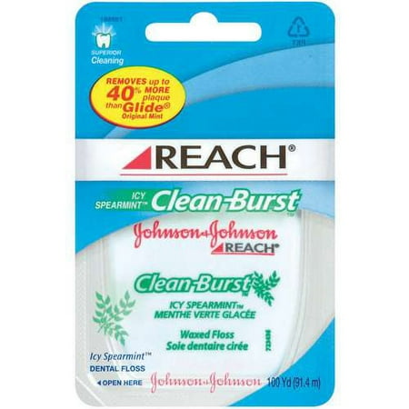 Reach: Clean Burst(Tm) Icy Spearmint Interdental Adult Floss/Tape, 100 yd