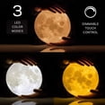 thumbnail image 3 of Lámpara de luna 3D, luz nocturna LED ALED, táctil, 3 colores, 15 cm de diámetro, recargable por USB, ideal para dormitorio, sala de estar, cafetería y cumpleaños o Navidad., 3 of 5